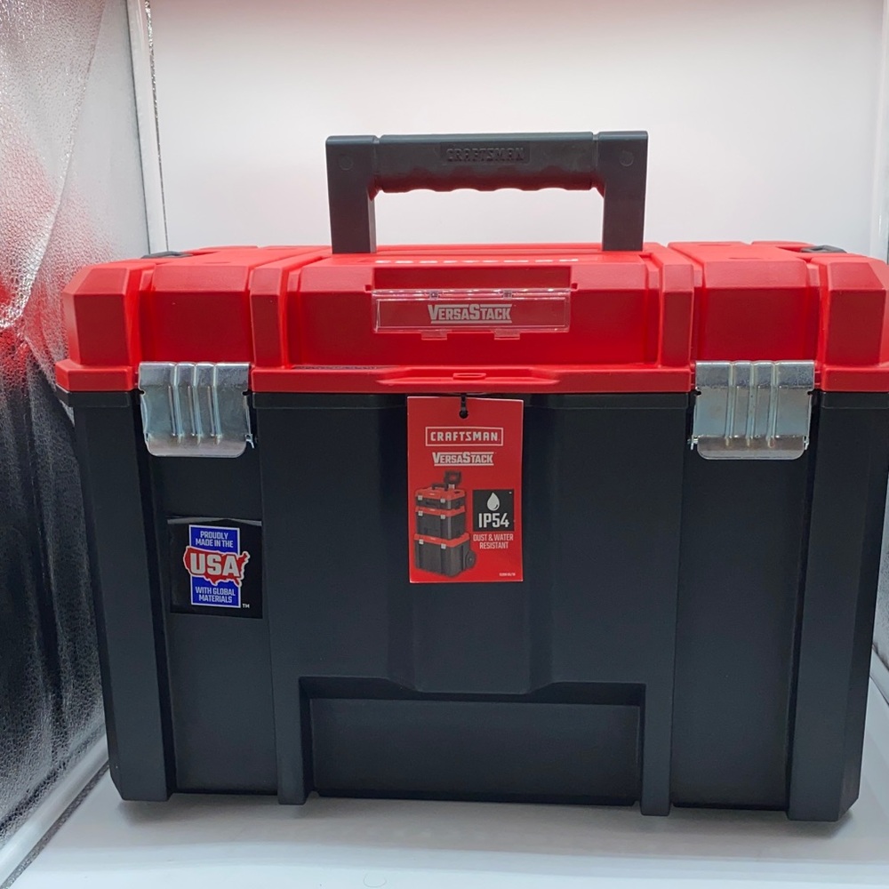 CRAFTSMAN Versastack System 17-in Red Plastic Lockable Tool Box Storage